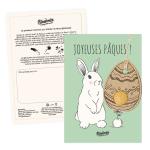 Blossombs - Carte Œufs de Pâques à planter - Lapin - 1 bombe à graines - BIO - face recto